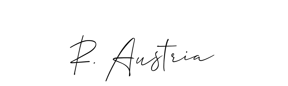 This is the best signature style for the R. Austria name. Also you like these signature font (Allison_Script). Mix name signature. R. Austria signature style 2 images and pictures png