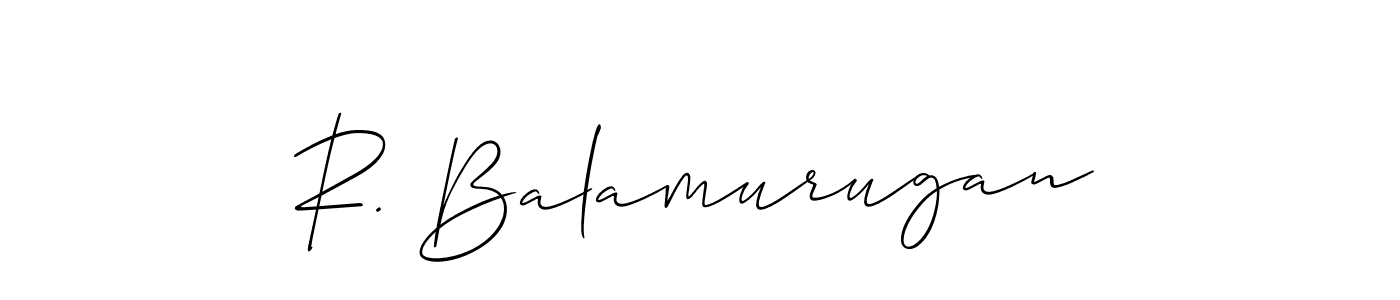 You should practise on your own different ways (Allison_Script) to write your name (R. Balamurugan) in signature. don't let someone else do it for you. R. Balamurugan signature style 2 images and pictures png