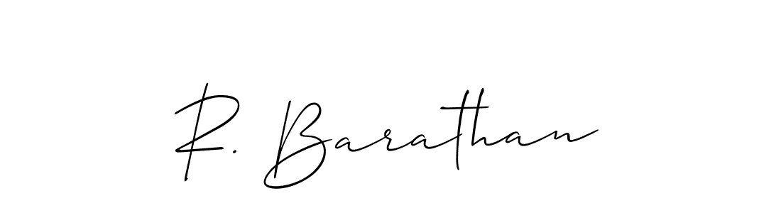 Make a beautiful signature design for name R. Barathan. With this signature (Allison_Script) style, you can create a handwritten signature for free. R. Barathan signature style 2 images and pictures png