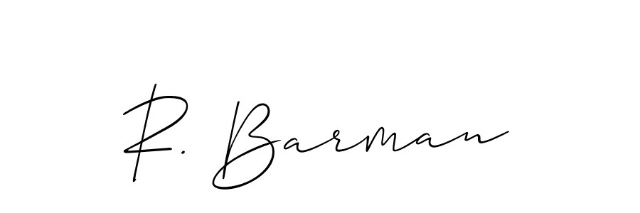 Create a beautiful signature design for name R. Barman. With this signature (Allison_Script) fonts, you can make a handwritten signature for free. R. Barman signature style 2 images and pictures png