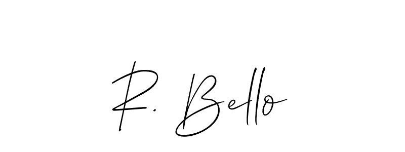 Make a beautiful signature design for name R. Bello. Use this online signature maker to create a handwritten signature for free. R. Bello signature style 2 images and pictures png