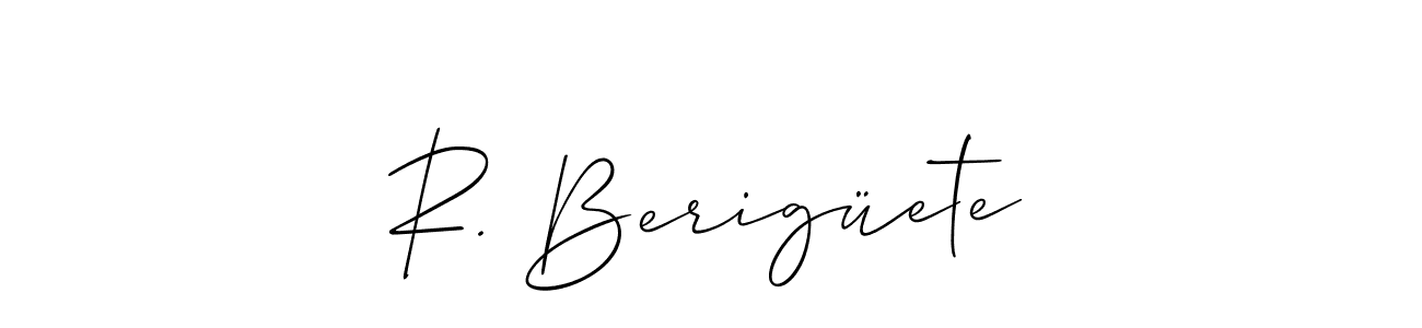 It looks lik you need a new signature style for name R. Berigüete. Design unique handwritten (Allison_Script) signature with our free signature maker in just a few clicks. R. Berigüete signature style 2 images and pictures png