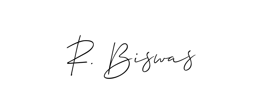 Design your own signature with our free online signature maker. With this signature software, you can create a handwritten (Allison_Script) signature for name R. Biswas. R. Biswas signature style 2 images and pictures png