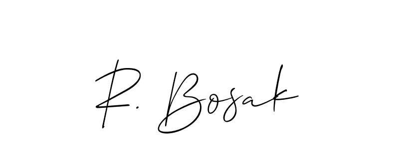 The best way (Allison_Script) to make a short signature is to pick only two or three words in your name. The name R. Bosak include a total of six letters. For converting this name. R. Bosak signature style 2 images and pictures png