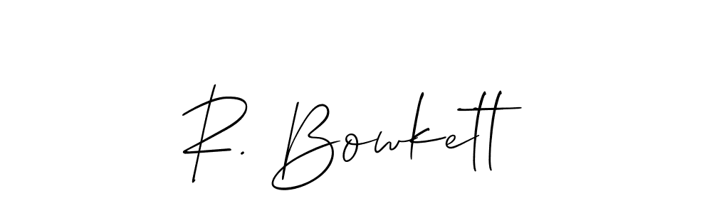 You should practise on your own different ways (Allison_Script) to write your name (R. Bowkett) in signature. don't let someone else do it for you. R. Bowkett signature style 2 images and pictures png