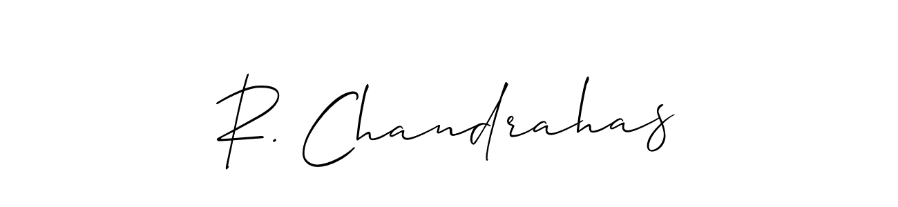 You should practise on your own different ways (Allison_Script) to write your name (R. Chandrahas) in signature. don't let someone else do it for you. R. Chandrahas signature style 2 images and pictures png