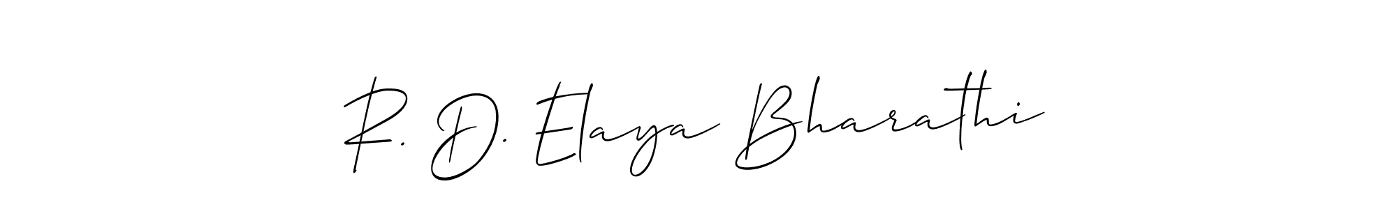 Make a beautiful signature design for name R. D. Elaya Bharathi. With this signature (Allison_Script) style, you can create a handwritten signature for free. R. D. Elaya Bharathi signature style 2 images and pictures png