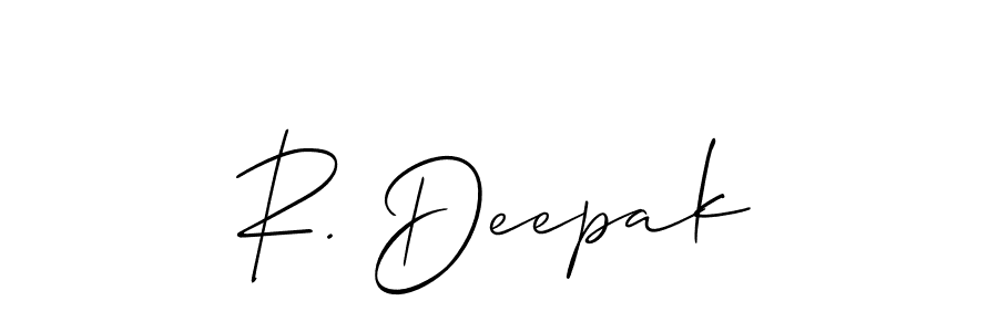 How to make R. Deepak name signature. Use Allison_Script style for creating short signs online. This is the latest handwritten sign. R. Deepak signature style 2 images and pictures png