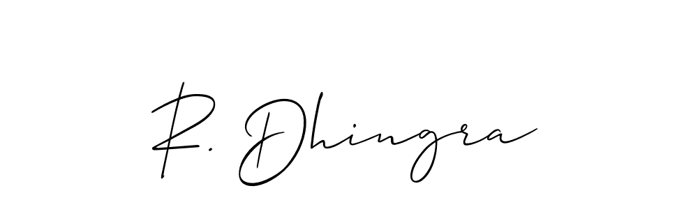 Create a beautiful signature design for name R. Dhingra. With this signature (Allison_Script) fonts, you can make a handwritten signature for free. R. Dhingra signature style 2 images and pictures png