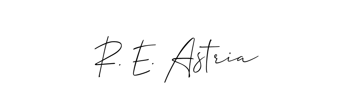 How to make R. E. Astria signature? Allison_Script is a professional autograph style. Create handwritten signature for R. E. Astria name. R. E. Astria signature style 2 images and pictures png