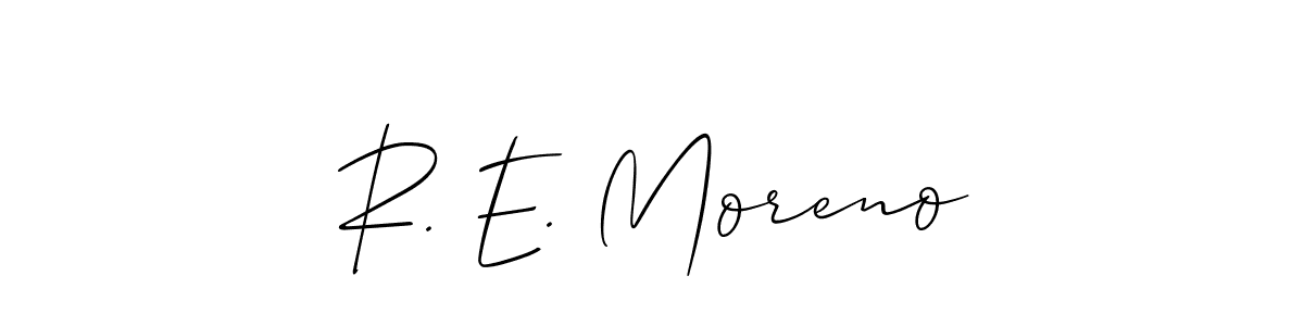 You can use this online signature creator to create a handwritten signature for the name R. E. Moreno. This is the best online autograph maker. R. E. Moreno signature style 2 images and pictures png