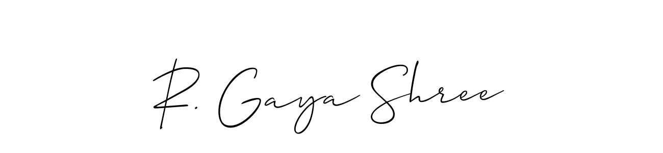 See photos of R. Gaya Shree official signature by Spectra . Check more albums & portfolios. Read reviews & check more about Allison_Script font. R. Gaya Shree signature style 2 images and pictures png