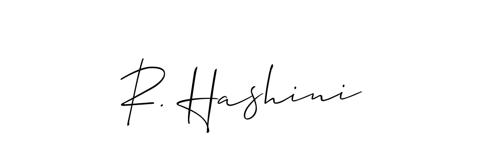 if you are searching for the best signature style for your name R. Hashini. so please give up your signature search. here we have designed multiple signature styles  using Allison_Script. R. Hashini signature style 2 images and pictures png