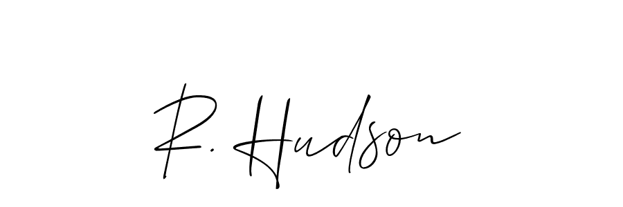 How to Draw R. Hudson signature style? Allison_Script is a latest design signature styles for name R. Hudson. R. Hudson signature style 2 images and pictures png