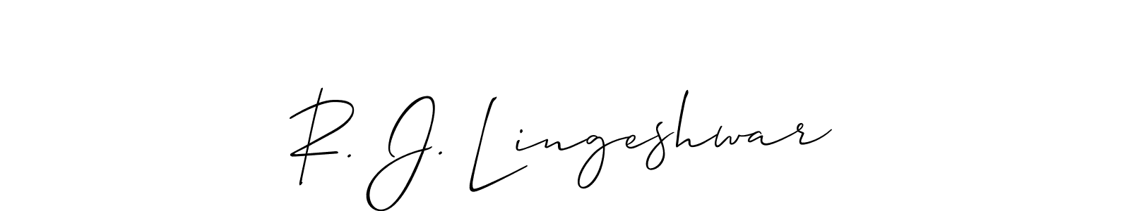 Best and Professional Signature Style for R. J. Lingeshwar. Allison_Script Best Signature Style Collection. R. J. Lingeshwar signature style 2 images and pictures png