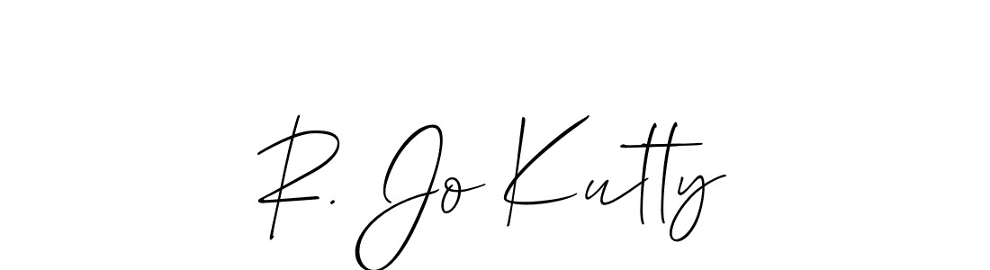 Also we have R. Jo Kutty name is the best signature style. Create professional handwritten signature collection using Allison_Script autograph style. R. Jo Kutty signature style 2 images and pictures png
