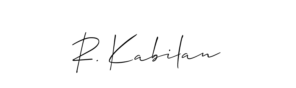 How to make R. Kabilan signature? Allison_Script is a professional autograph style. Create handwritten signature for R. Kabilan name. R. Kabilan signature style 2 images and pictures png