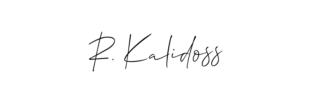 Create a beautiful signature design for name R. Kalidoss. With this signature (Allison_Script) fonts, you can make a handwritten signature for free. R. Kalidoss signature style 2 images and pictures png