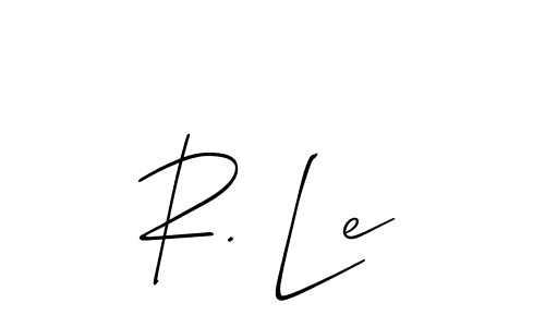 You should practise on your own different ways (Allison_Script) to write your name (R. Le) in signature. don't let someone else do it for you. R. Le signature style 2 images and pictures png