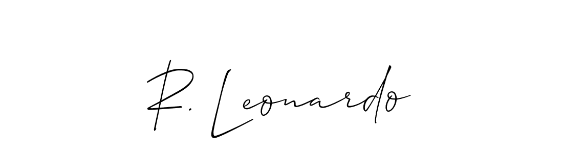 How to Draw R. Leonardo signature style? Allison_Script is a latest design signature styles for name R. Leonardo. R. Leonardo signature style 2 images and pictures png