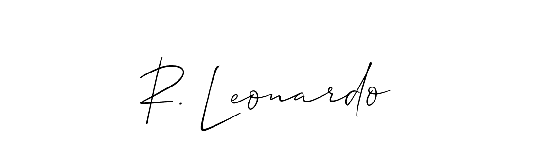 Similarly Allison_Script is the best handwritten signature design. Signature creator online .You can use it as an online autograph creator for name R. Leonardo. R. Leonardo signature style 2 images and pictures png