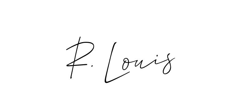 Check out images of Autograph of R. Louis name. Actor R. Louis Signature Style. Allison_Script is a professional sign style online. R. Louis signature style 2 images and pictures png