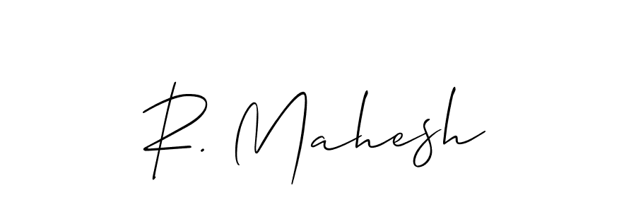 Also You can easily find your signature by using the search form. We will create R. Mahesh name handwritten signature images for you free of cost using Allison_Script sign style. R. Mahesh signature style 2 images and pictures png