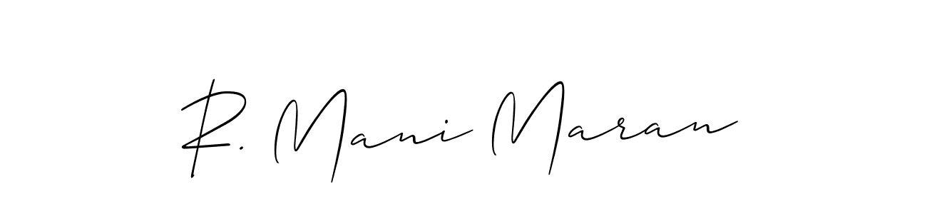 if you are searching for the best signature style for your name R. Mani Maran. so please give up your signature search. here we have designed multiple signature styles  using Allison_Script. R. Mani Maran signature style 2 images and pictures png