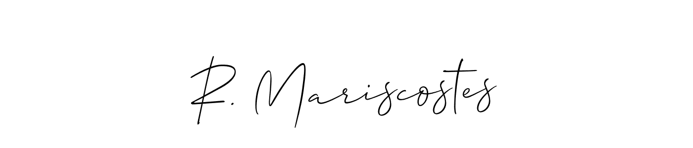 Design your own signature with our free online signature maker. With this signature software, you can create a handwritten (Allison_Script) signature for name R. Mariscostes. R. Mariscostes signature style 2 images and pictures png