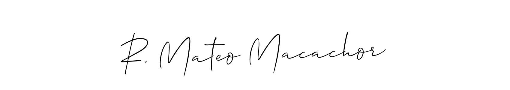 How to Draw R. Mateo Macachor signature style? Allison_Script is a latest design signature styles for name R. Mateo Macachor. R. Mateo Macachor signature style 2 images and pictures png