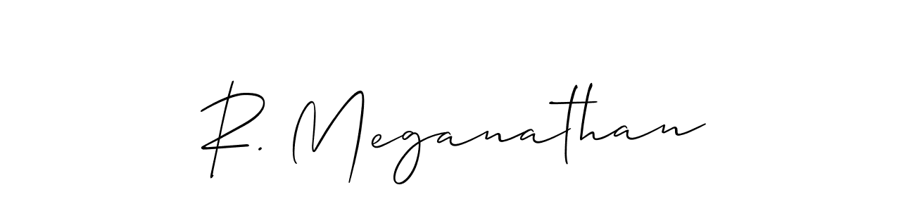 You should practise on your own different ways (Allison_Script) to write your name (R. Meganathan) in signature. don't let someone else do it for you. R. Meganathan signature style 2 images and pictures png