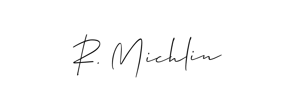 This is the best signature style for the R. Michlin name. Also you like these signature font (Allison_Script). Mix name signature. R. Michlin signature style 2 images and pictures png