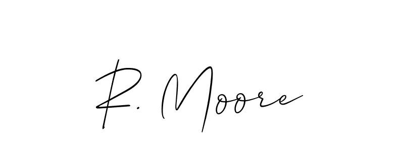 Design your own signature with our free online signature maker. With this signature software, you can create a handwritten (Allison_Script) signature for name R. Moore. R. Moore signature style 2 images and pictures png