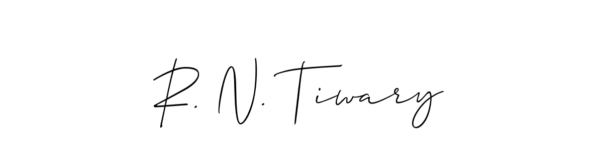 Similarly Allison_Script is the best handwritten signature design. Signature creator online .You can use it as an online autograph creator for name R. N. Tiwary. R. N. Tiwary signature style 2 images and pictures png