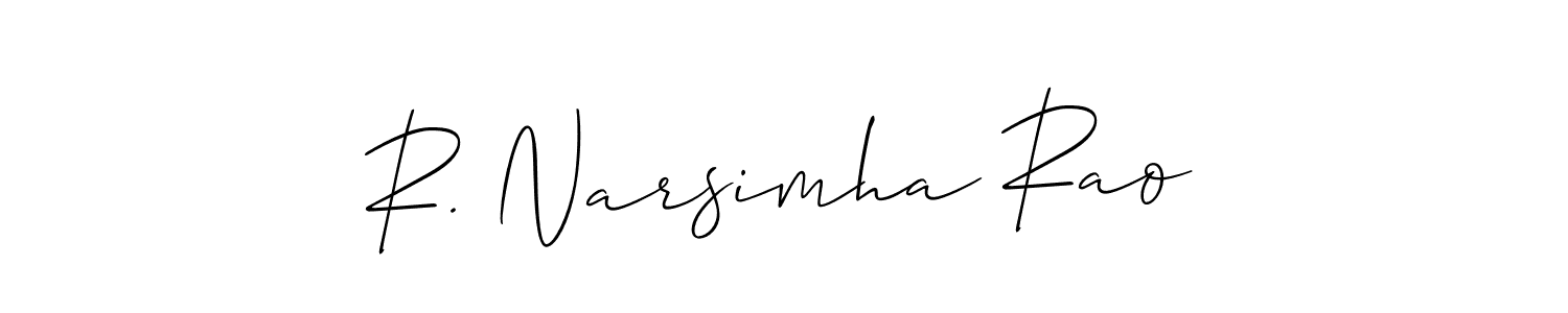 How to make R. Narsimha Rao name signature. Use Allison_Script style for creating short signs online. This is the latest handwritten sign. R. Narsimha Rao signature style 2 images and pictures png