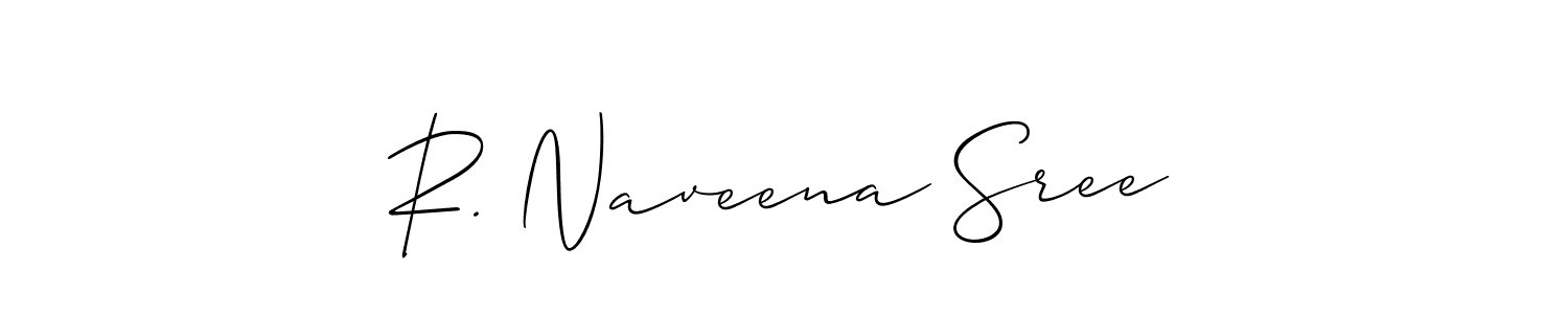 Also we have R. Naveena Sree name is the best signature style. Create professional handwritten signature collection using Allison_Script autograph style. R. Naveena Sree signature style 2 images and pictures png