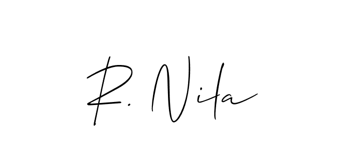 How to make R. Nila signature? Allison_Script is a professional autograph style. Create handwritten signature for R. Nila name. R. Nila signature style 2 images and pictures png