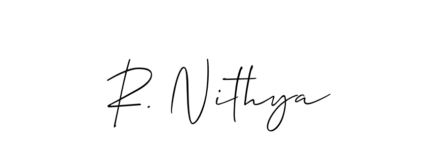 How to Draw R. Nithya signature style? Allison_Script is a latest design signature styles for name R. Nithya. R. Nithya signature style 2 images and pictures png