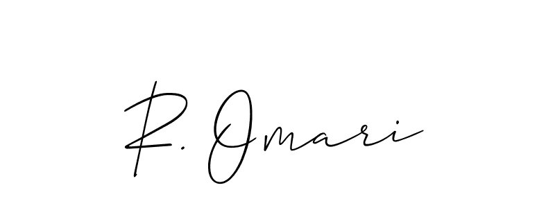 Also we have R. Omari name is the best signature style. Create professional handwritten signature collection using Allison_Script autograph style. R. Omari signature style 2 images and pictures png