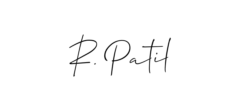 Create a beautiful signature design for name R. Patil. With this signature (Allison_Script) fonts, you can make a handwritten signature for free. R. Patil signature style 2 images and pictures png