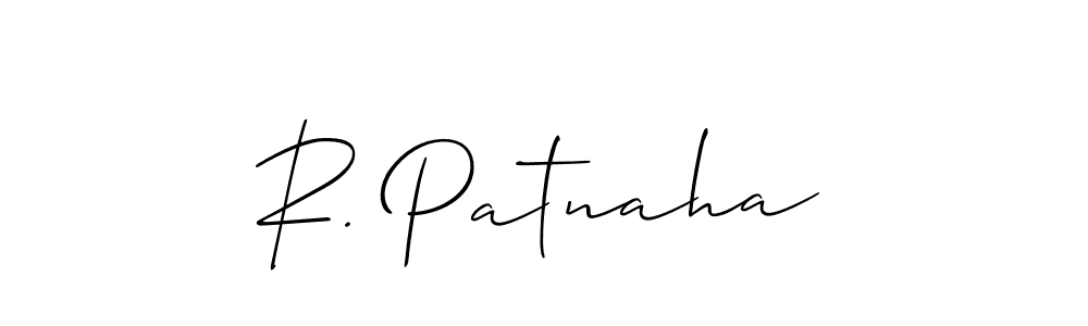 Make a beautiful signature design for name R. Patnaha. With this signature (Allison_Script) style, you can create a handwritten signature for free. R. Patnaha signature style 2 images and pictures png