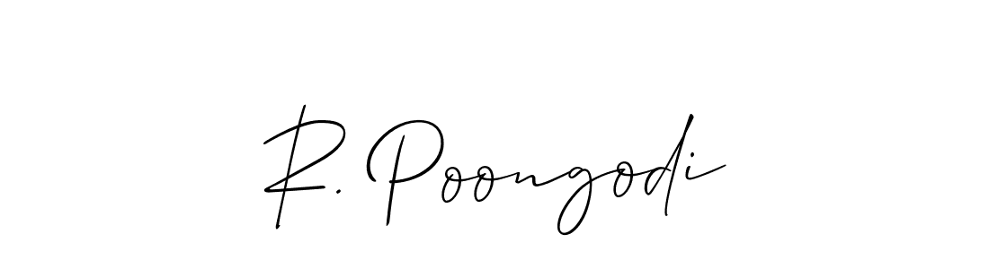 R. Poongodi stylish signature style. Best Handwritten Sign (Allison_Script) for my name. Handwritten Signature Collection Ideas for my name R. Poongodi. R. Poongodi signature style 2 images and pictures png