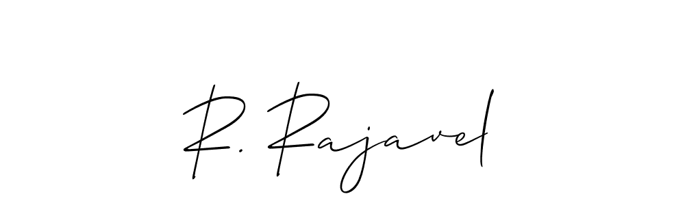 How to make R. Rajavel signature? Allison_Script is a professional autograph style. Create handwritten signature for R. Rajavel name. R. Rajavel signature style 2 images and pictures png