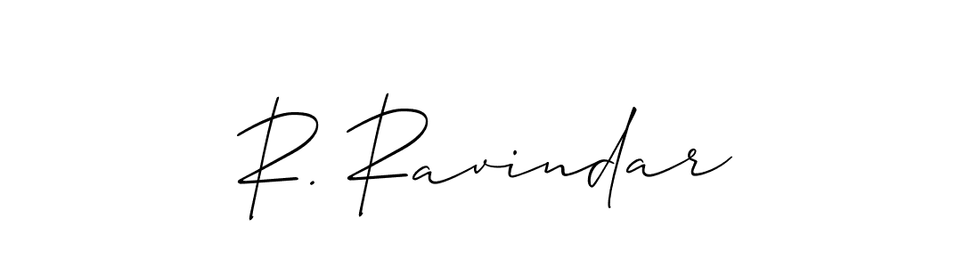 Create a beautiful signature design for name R. Ravindar. With this signature (Allison_Script) fonts, you can make a handwritten signature for free. R. Ravindar signature style 2 images and pictures png