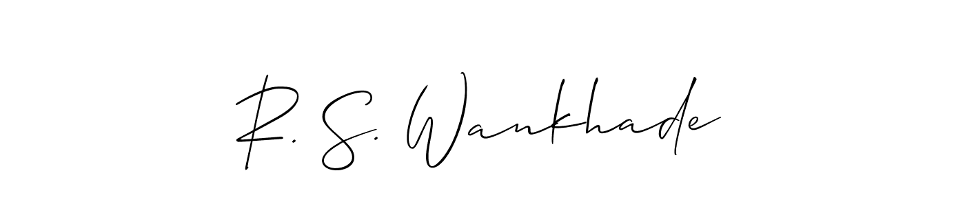 Create a beautiful signature design for name R. S. Wankhade. With this signature (Allison_Script) fonts, you can make a handwritten signature for free. R. S. Wankhade signature style 2 images and pictures png