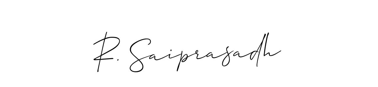 R. Saiprasadh stylish signature style. Best Handwritten Sign (Allison_Script) for my name. Handwritten Signature Collection Ideas for my name R. Saiprasadh. R. Saiprasadh signature style 2 images and pictures png