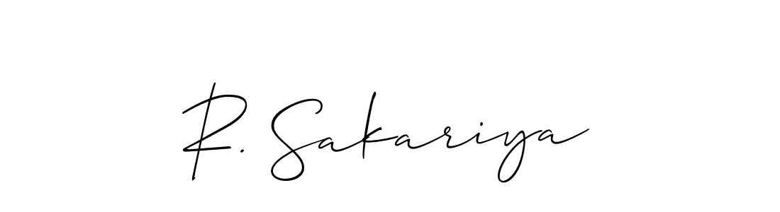 Create a beautiful signature design for name R. Sakariya. With this signature (Allison_Script) fonts, you can make a handwritten signature for free. R. Sakariya signature style 2 images and pictures png