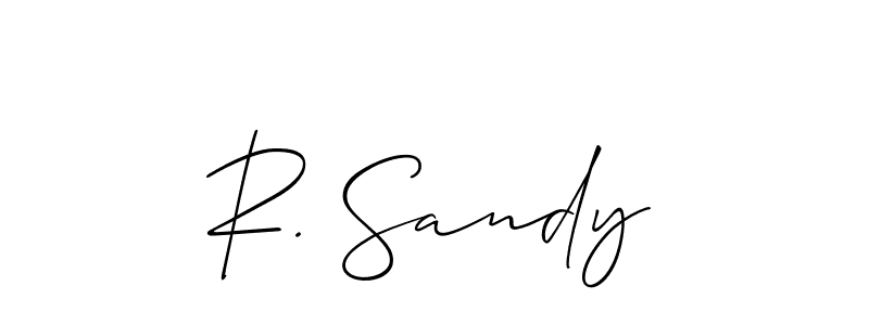 Create a beautiful signature design for name R. Sandy. With this signature (Allison_Script) fonts, you can make a handwritten signature for free. R. Sandy signature style 2 images and pictures png