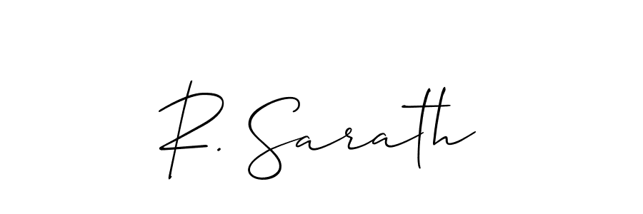 Make a beautiful signature design for name R. Sarath. With this signature (Allison_Script) style, you can create a handwritten signature for free. R. Sarath signature style 2 images and pictures png