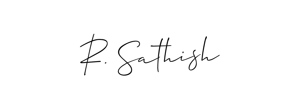 Best and Professional Signature Style for R. Sathish. Allison_Script Best Signature Style Collection. R. Sathish signature style 2 images and pictures png